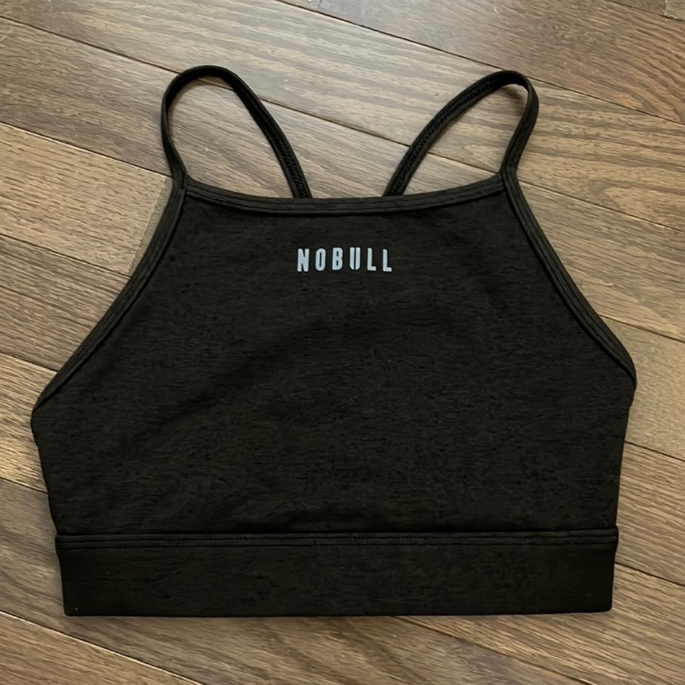 NOBULL Women's Black matte high neck Sports Bra